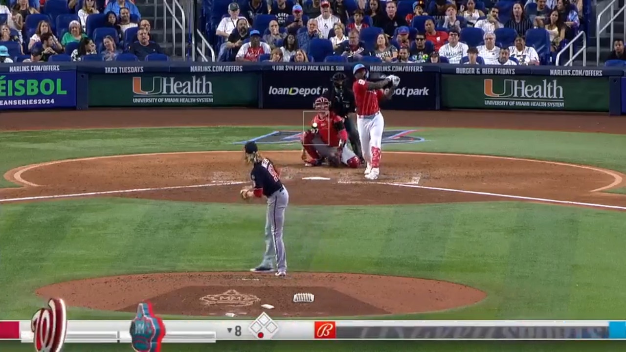 Marlins' Jorge Soler belts a DEEP solo homer against the Nationals