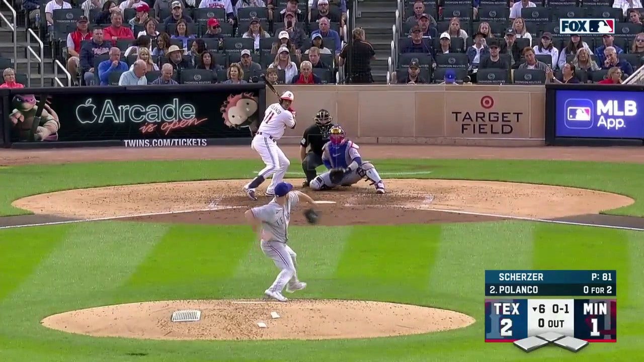 Jorge Polanco crushes a solo home run as the Twins tie the game vs. Rangers