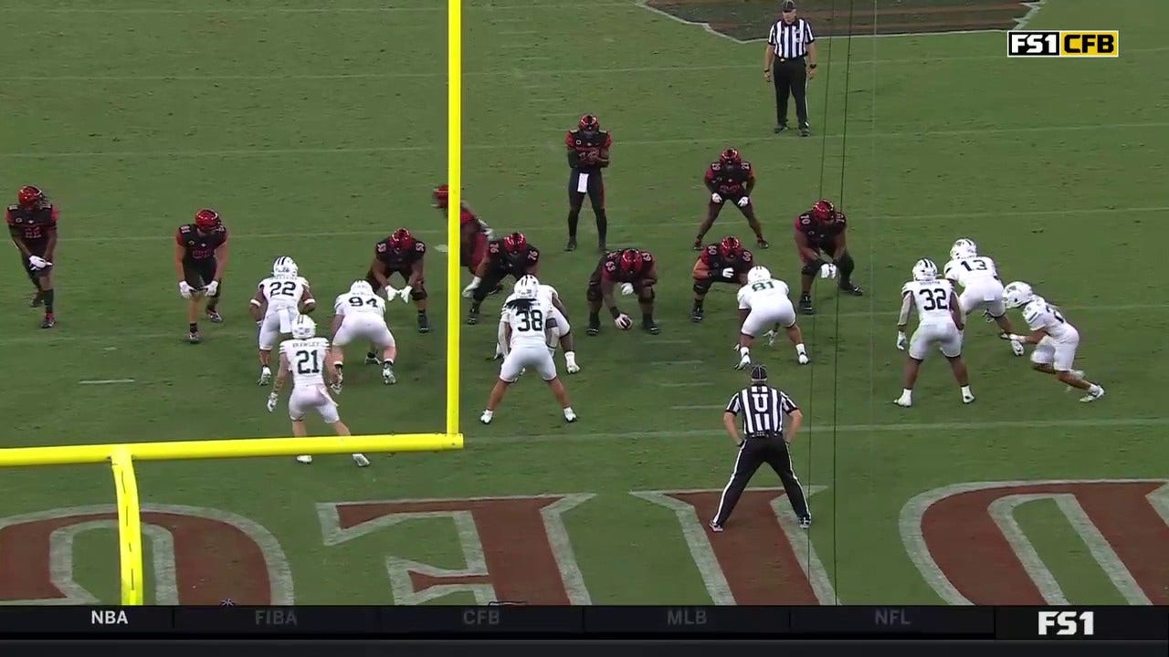 Jalen Mayden finds Mark Redman AGAIN for a four-yard touchdown, San Diego State leads Ohio 20-6