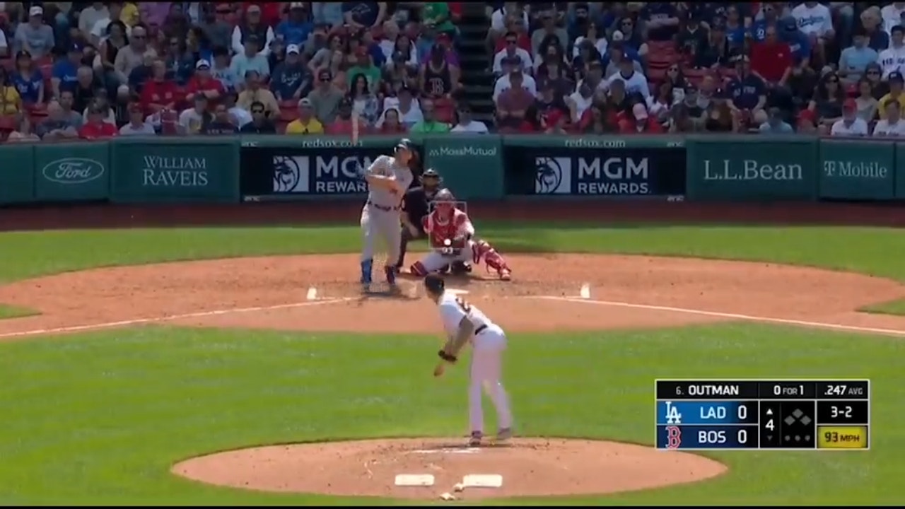Dodgers' James Outman blasts a solo homer to grab early lead over Red Sox