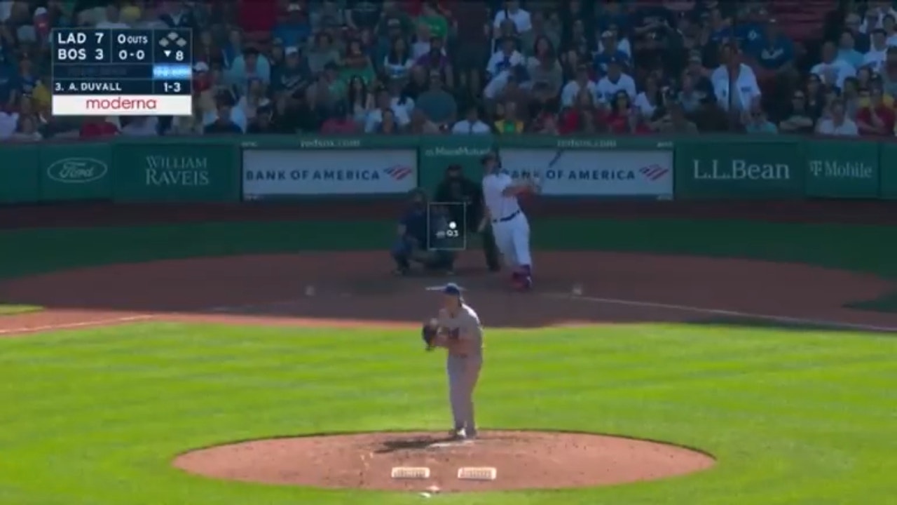 Justin Turner and Adam Duvall hit BACK-TO-BACK home runs to cut the Red Sox's deficit against the Dodgers