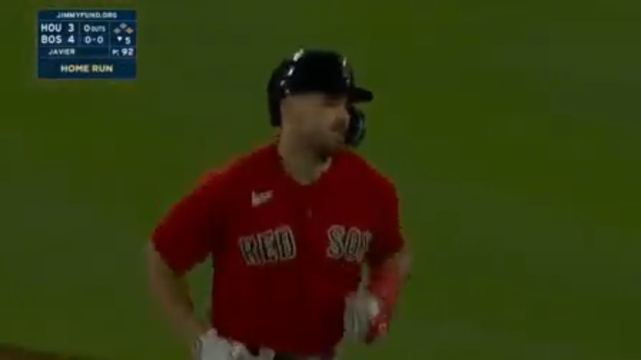 Red Sox's Adam Duvall RIPs a go ahead two-run homer vs. the Astros