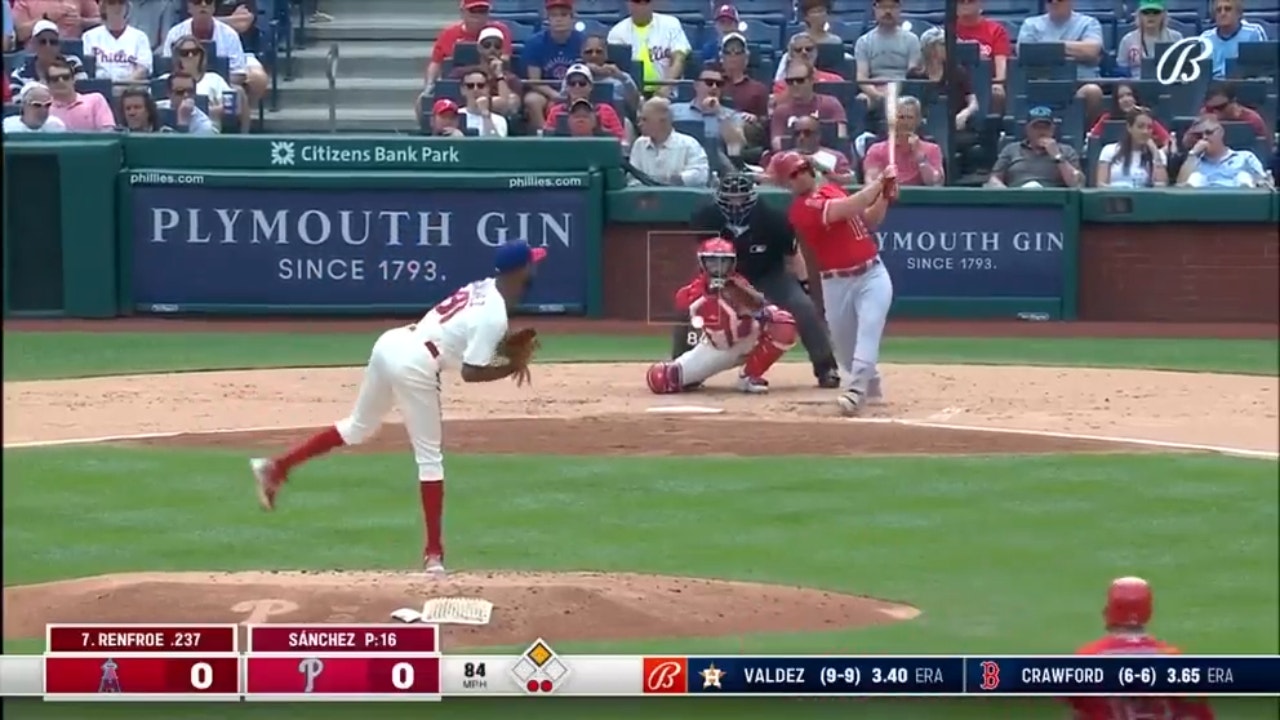 Angels' Hunter Renfroe CRUSHES a two-run homer to grab the lead against the Phillies