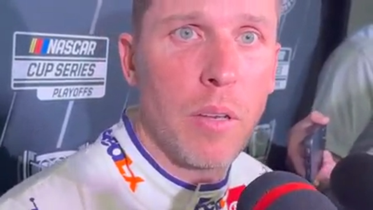 Denny Hamlin speaks on Ryan Preece and Ryan Blaney's cars during their wrecks at Daytona