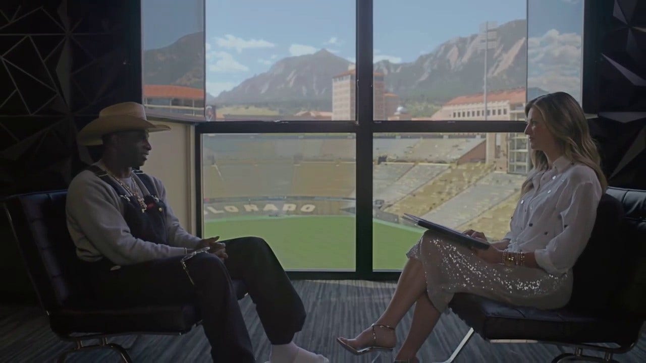 Colorado HC Deion Sanders talks with Jenny Taft about the