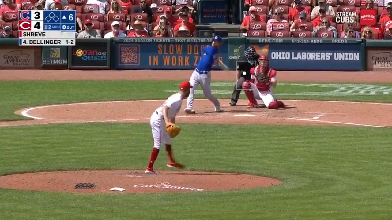 Cubs' Cody Bellinger smacks a DEEP solo homer against the Reds