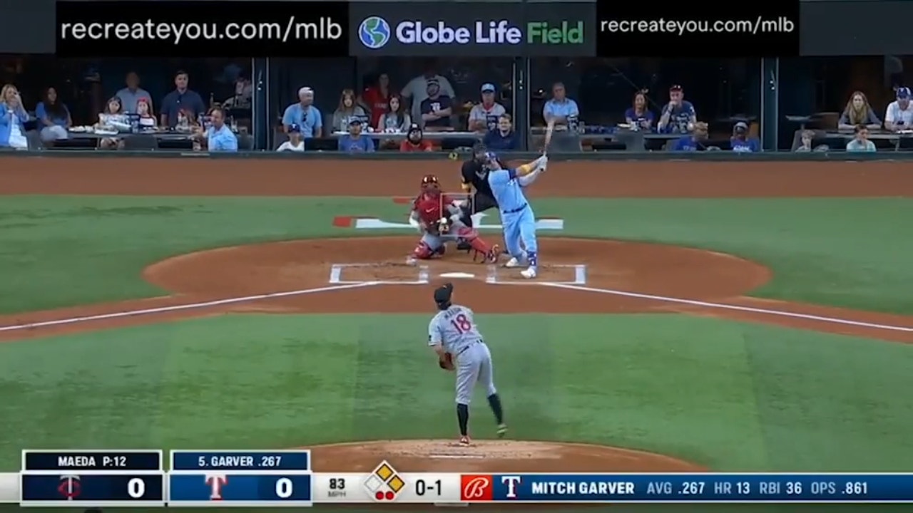 Mitch Garver CRUSHES a three-run homer as Rangers strike first against Twins