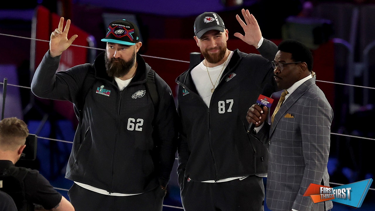 Jason Kelce gives update on Travis' status: 'Going to have a chance to go', FIRST THINGS FIRST