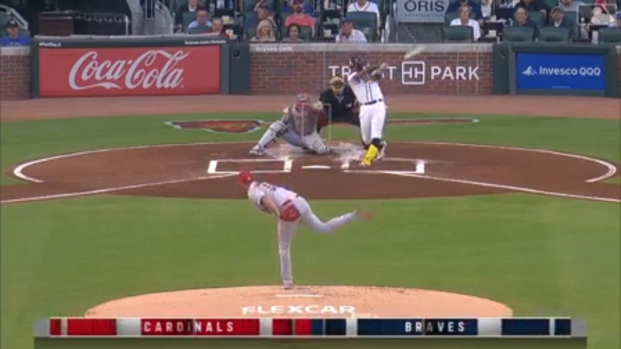 Ronald Acuña Jr. crushes a solo home run to give the Braves a lead over the Cardinals
