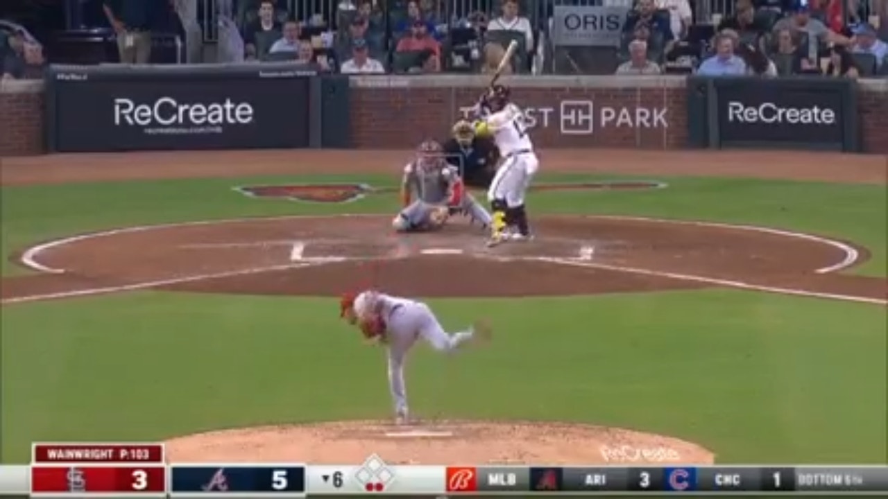 Ronald Acuna Jr. smacks his SECOND homer of the game to extend the Braves' lead over the Cardinals