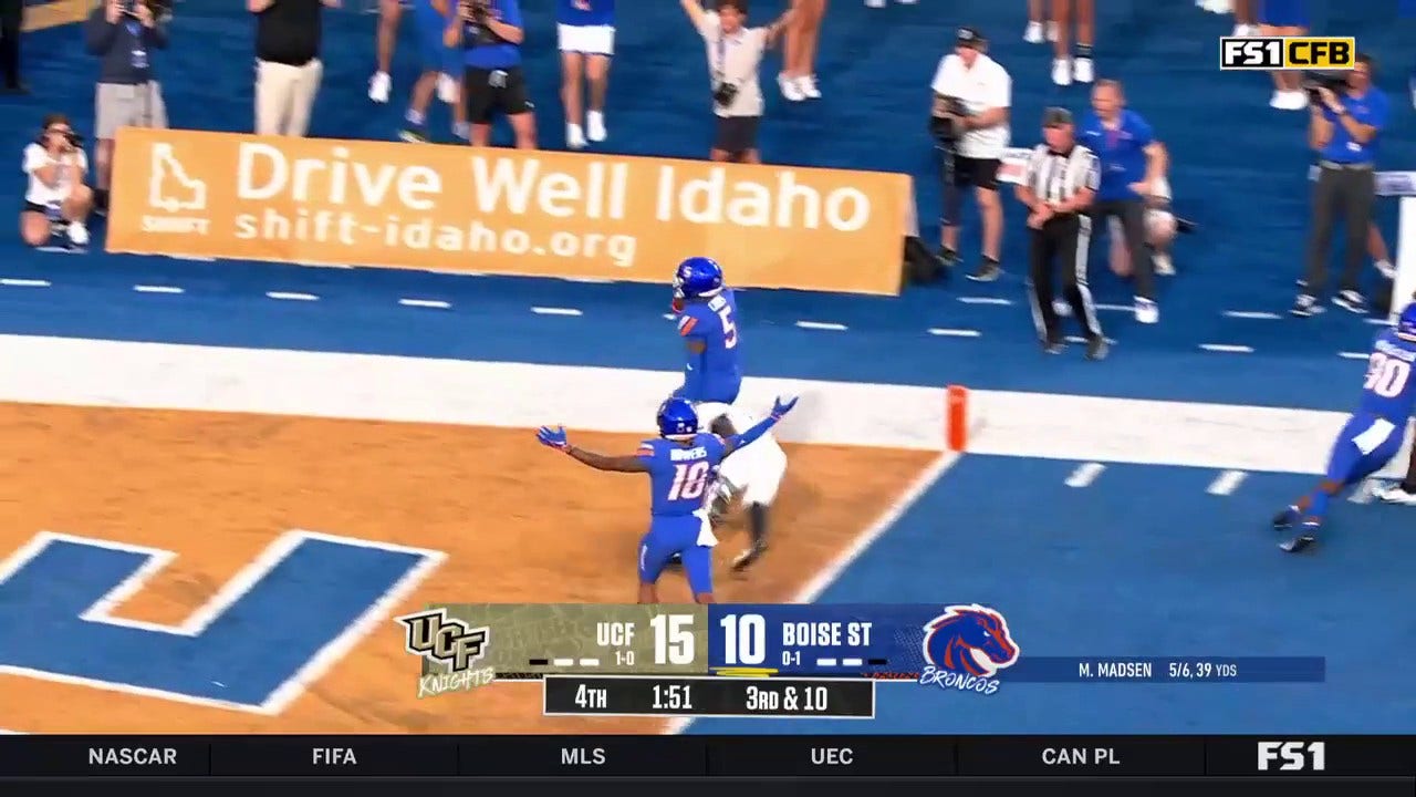 Maddux Madsen finds Stefan Cobbs for a 28-yard touchdown as Boise State  grabs a lead over UCF