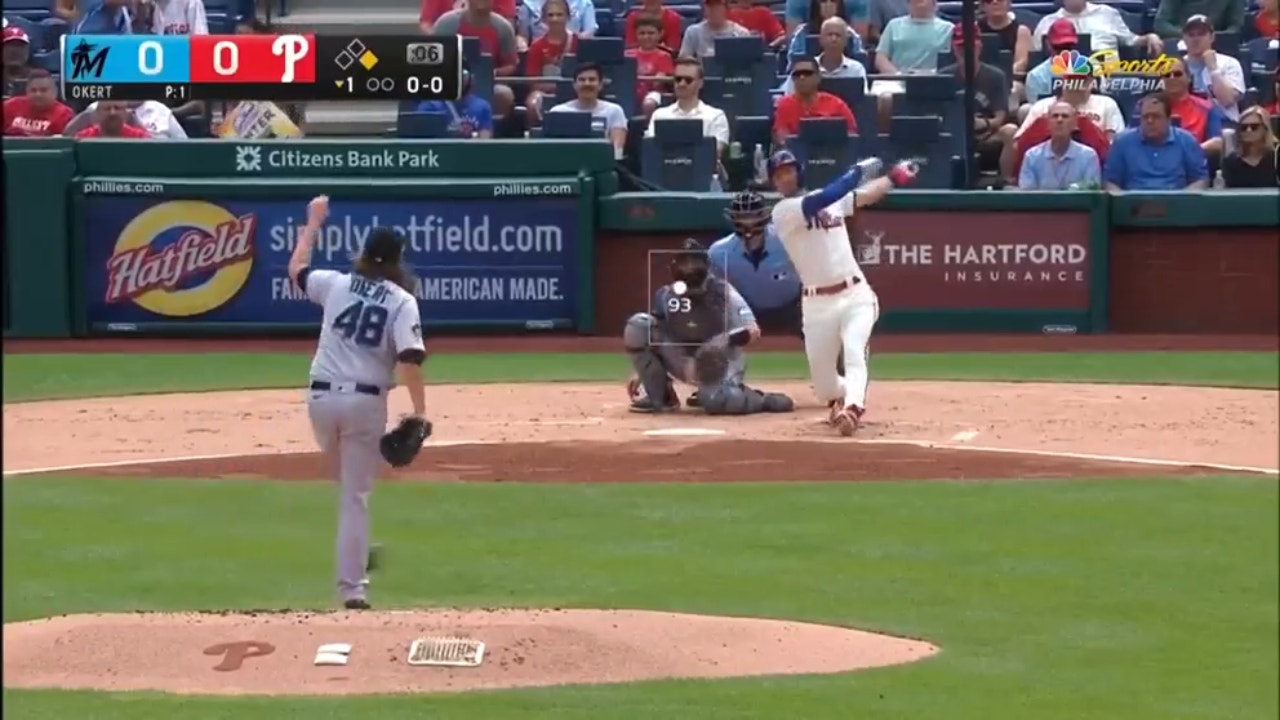 Trea Turner smacks his 24th homer of the season as Phillies strike first against Marlins