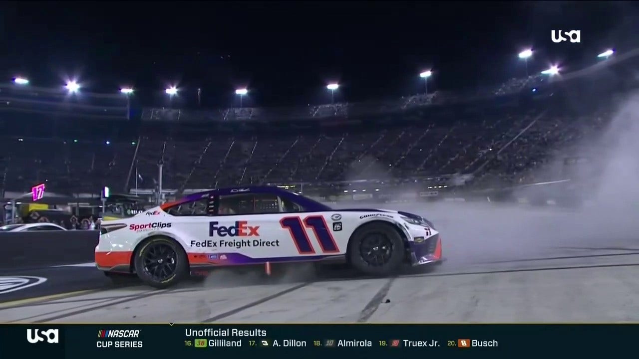 FINAL LAPS: Denny Hamlin wins Bass Pro Shops Night Race, NASCAR on FOX