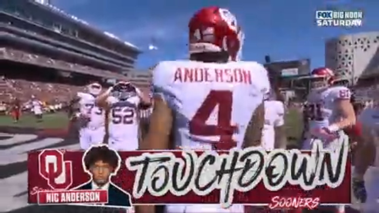 Dillon Gabriel finds Nic Anderson for a five-yard TD to give Oklahoma the lead vs. Cincinnati