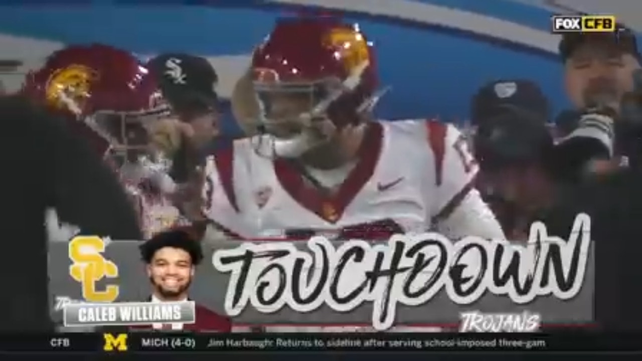 Caleb Williams rushes for a one-yard TD to give USC an early lead vs. Arizona St.