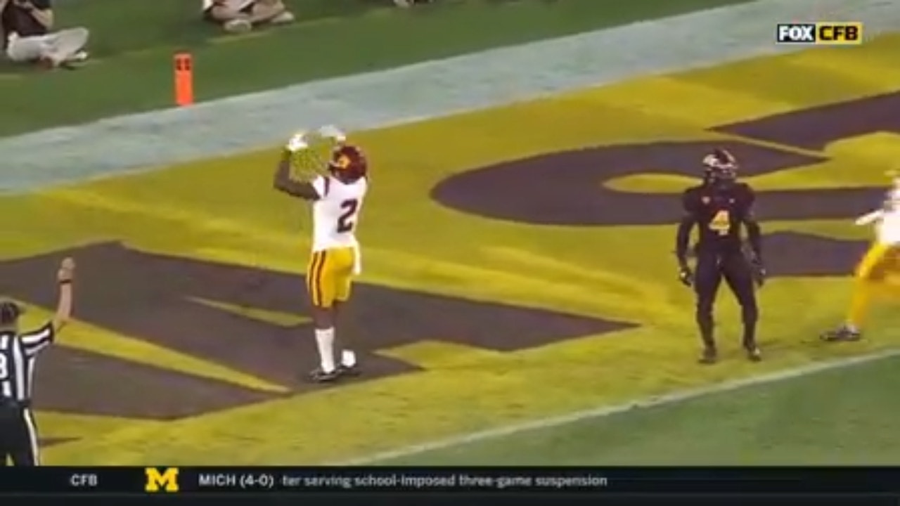 Caleb Williams finds Brenden Rice for a 43-yard TD on 4th down against USC grabs lead over Arizona State