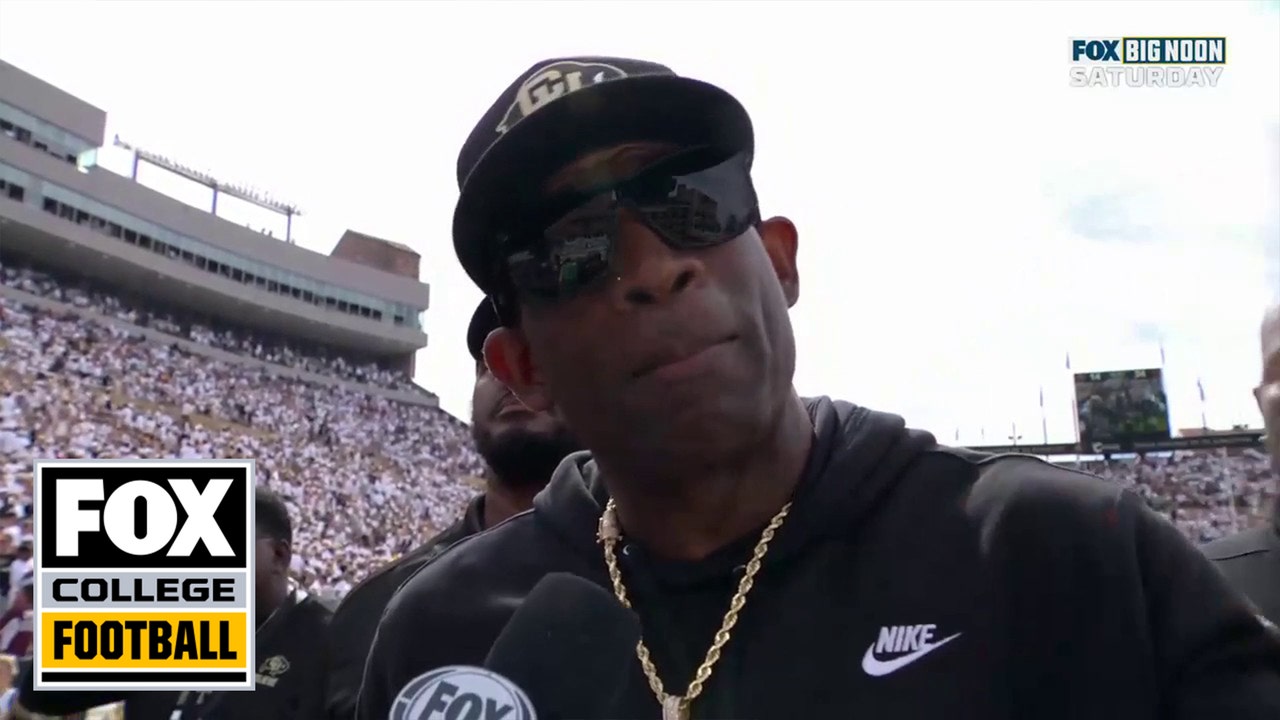 Colorado HC Deion Sanders talks with Jenny Taft about the