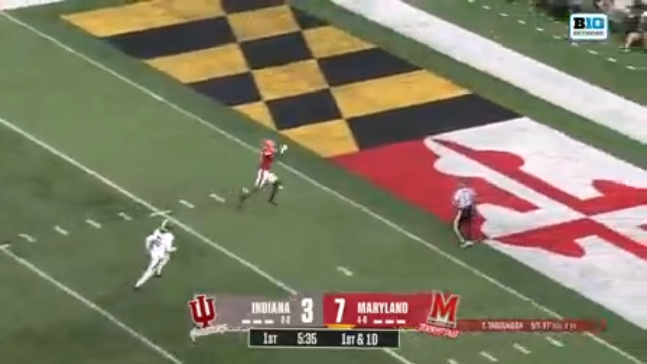 Taulia Tagovailoa finds Tai Felton for a 29-yard TD to extend Maryland's lead against Indiana