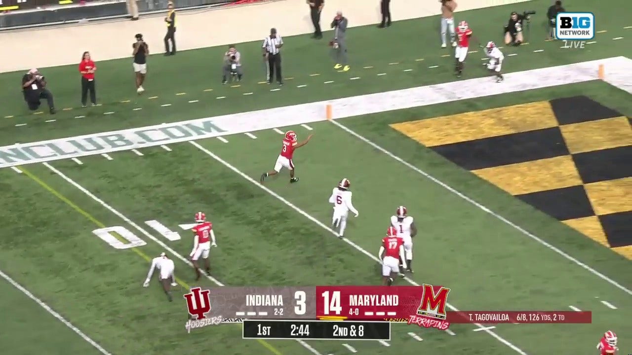 Taulia Tagovailoa races to the endzone for 19-yard TD to extend Marylands lead against Indiana FOX Sports