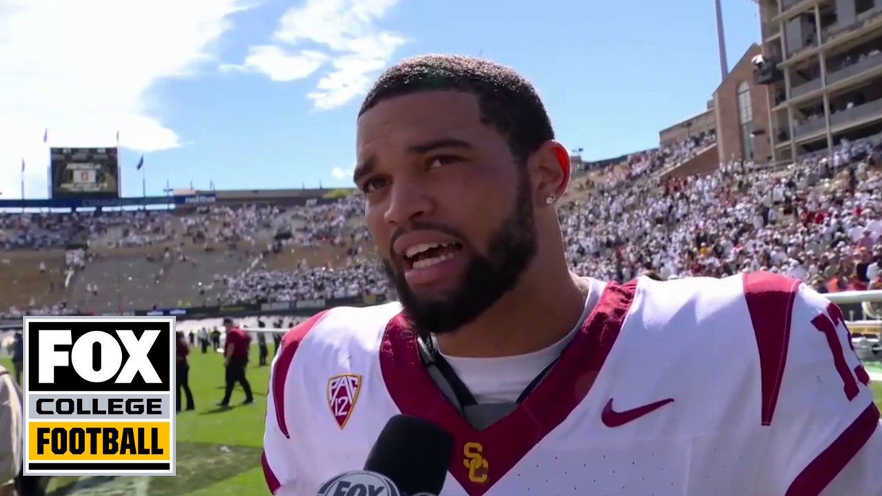 Caleb Williams joins Jenny Taft after USC's win over Colorado | CFB on FOX