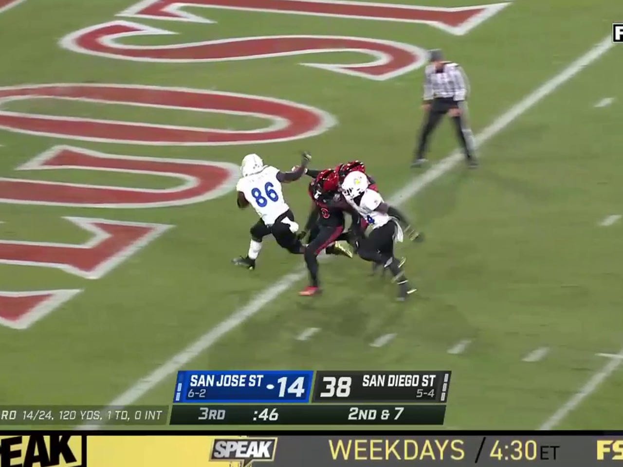 Spartans' Chevan Cordeiro connects with Skylar Loving-Black for the 32-yard  touchdown | FOX Sports