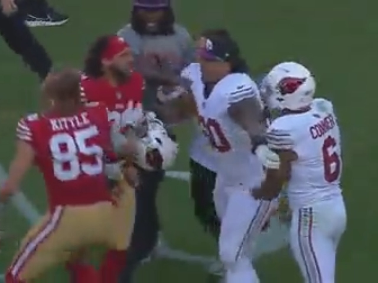 Cardinals' James Conner, 49ers' Talanoa Hufanga get into skirmish