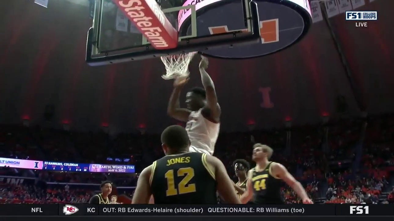 Illinois uses great ball movement to set up Kofi Cockburn's dunk