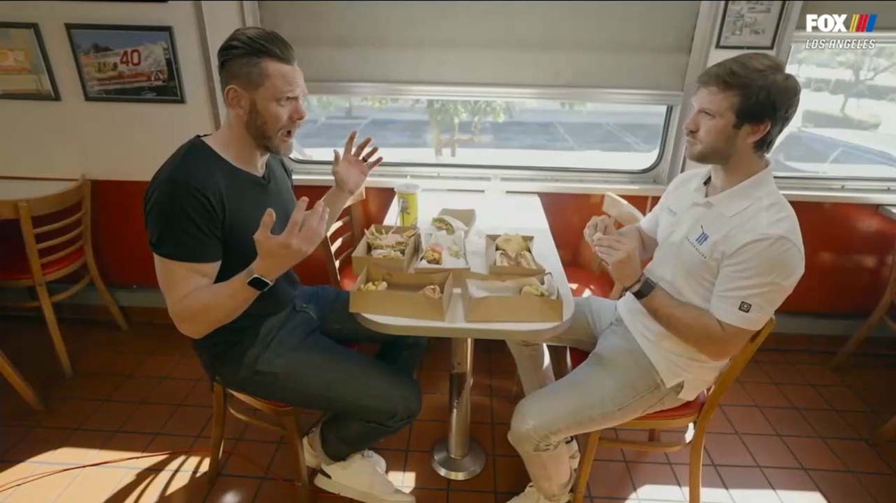 Daniel Suarez eats his way through LA with Joel McHale