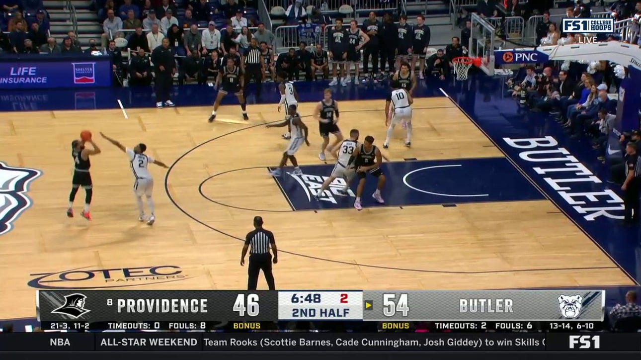 Jared Bynum nails a 3-pointer from the logo for Providence