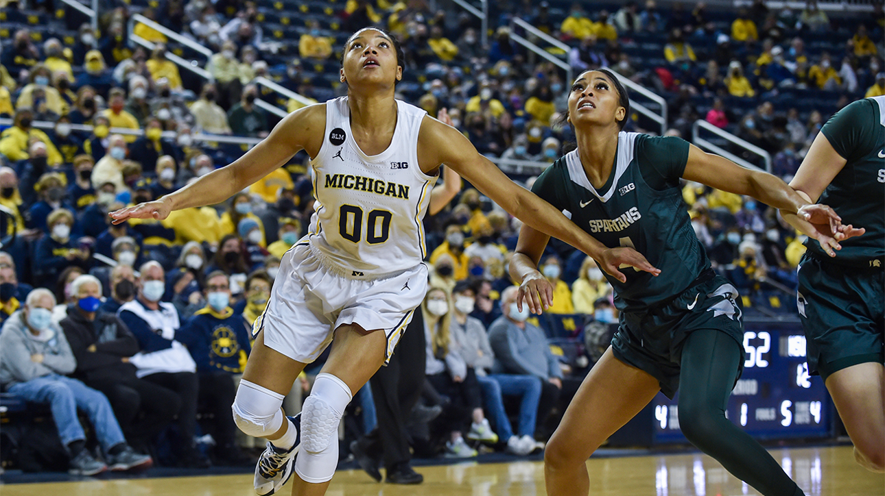 Naz Hillmon scores a game-high 28 points in Michigan's 62-51 victory over Michigan State