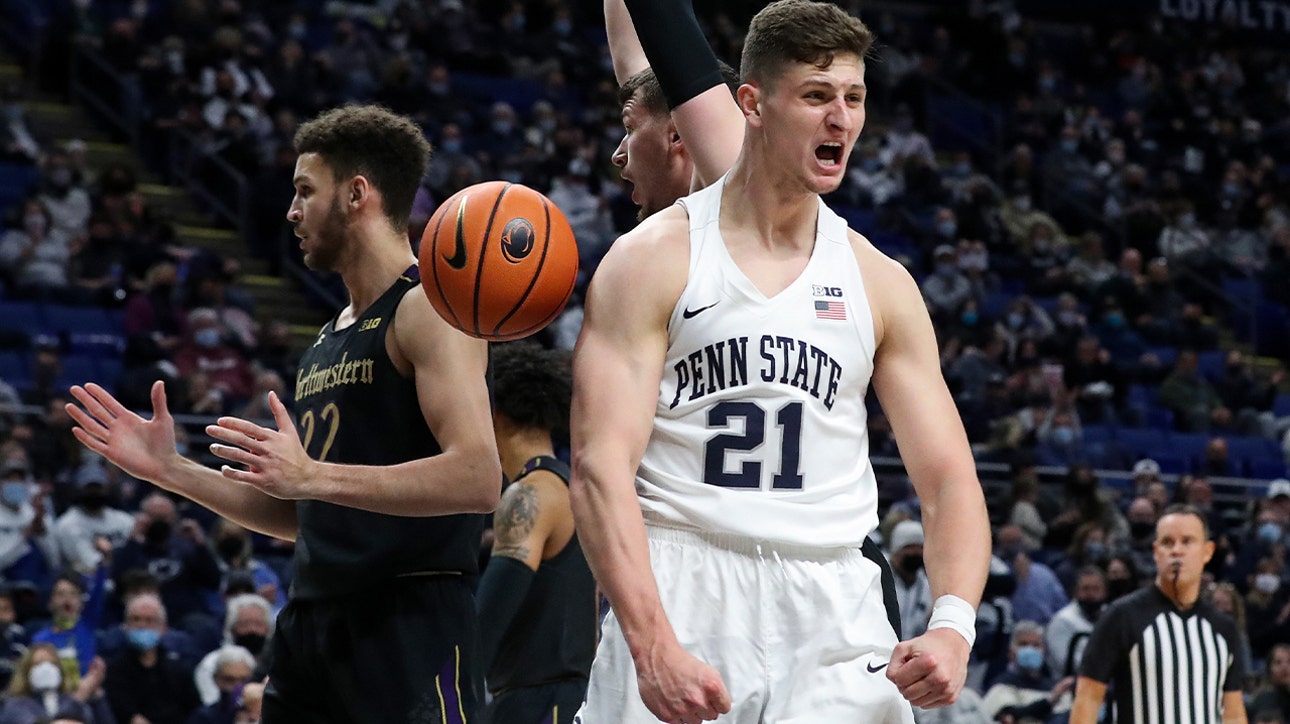 John Harrar puts up a MONSTER double-double in Penn State's victory against Northwestern, 67-60