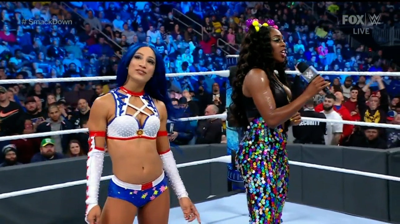 Sasha Banks and Naomi announce themselves as tag team partners