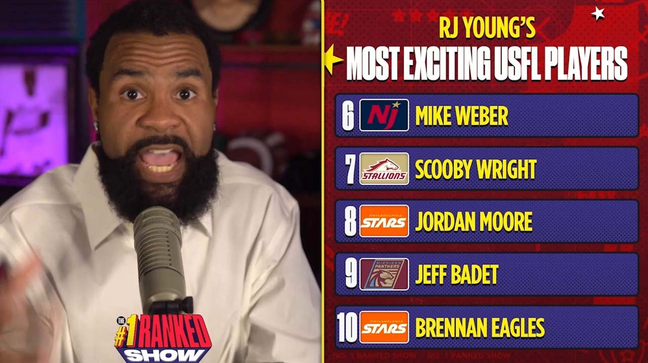 USFL's Mike Weber, Scooby Wright and Jordan Moore crack RJ Young's Top 10 most exciting players I No. 1 Ranked Show