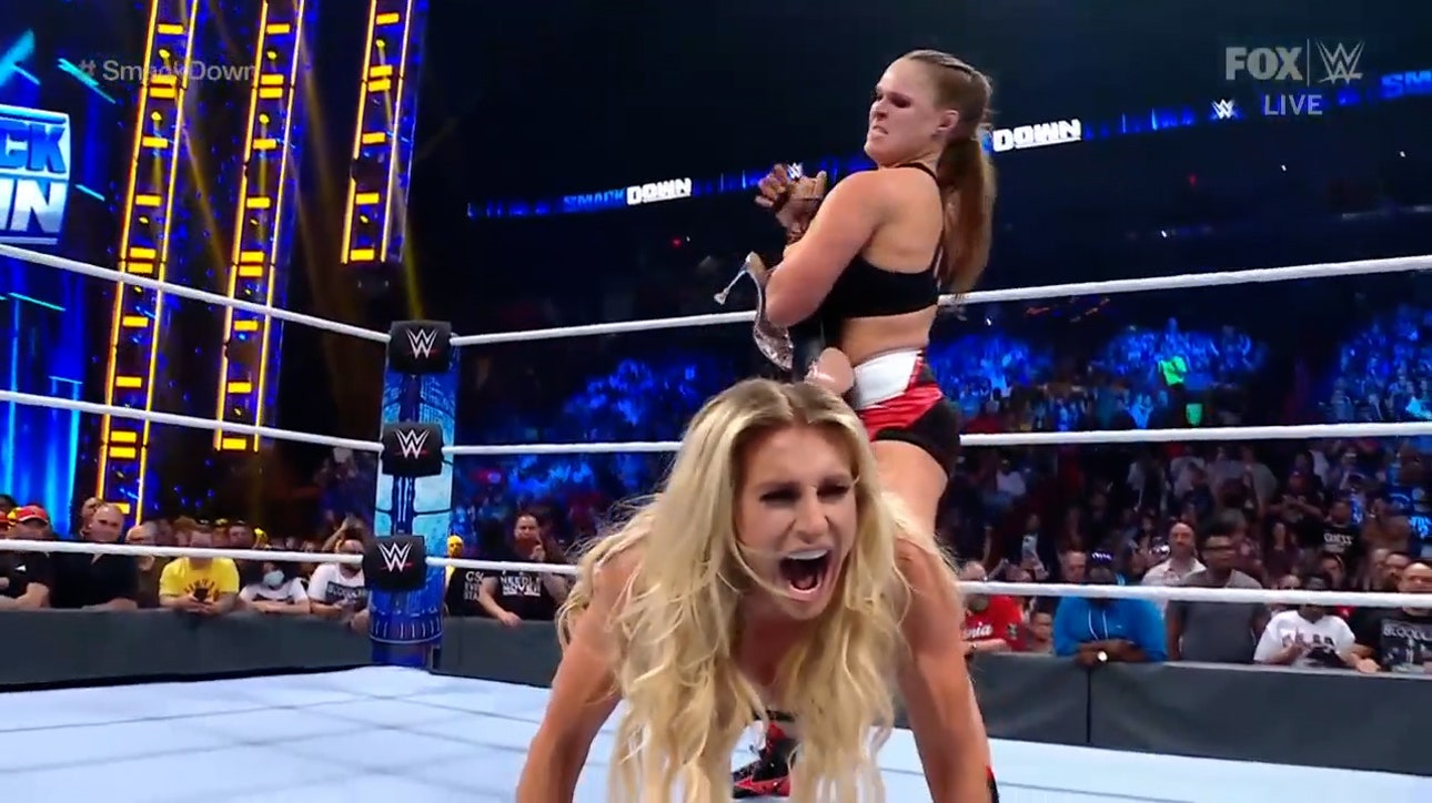 Ronda Rousey forces Sonya Deville and Charlotte Flair to tap out
