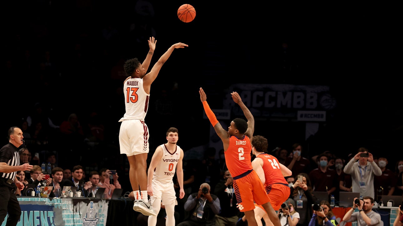 Darius Maddox drains a WILD game winner to seal Virginia Tech's victory against Clemson, 76-75