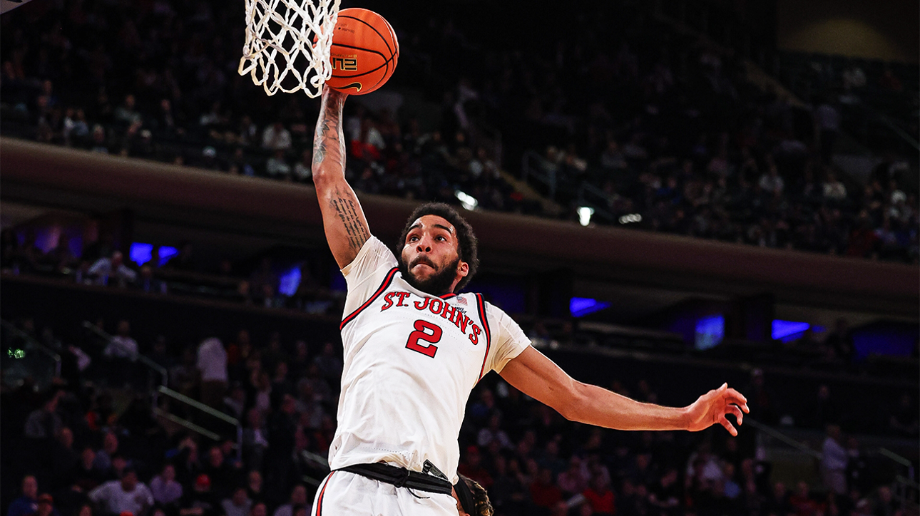 Julian Champagnie put up 22 of his 26 points in the first half of St. John's Big East tournament win over DePaul