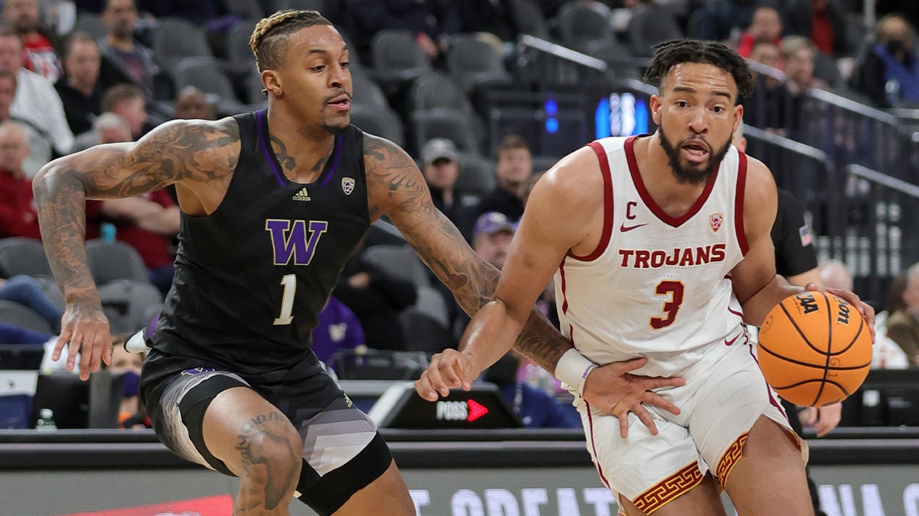 Max Agbonkpolo fuels Isaiah Mobley's and-1 layup to help No. 21 USC over Washington, 65-61
