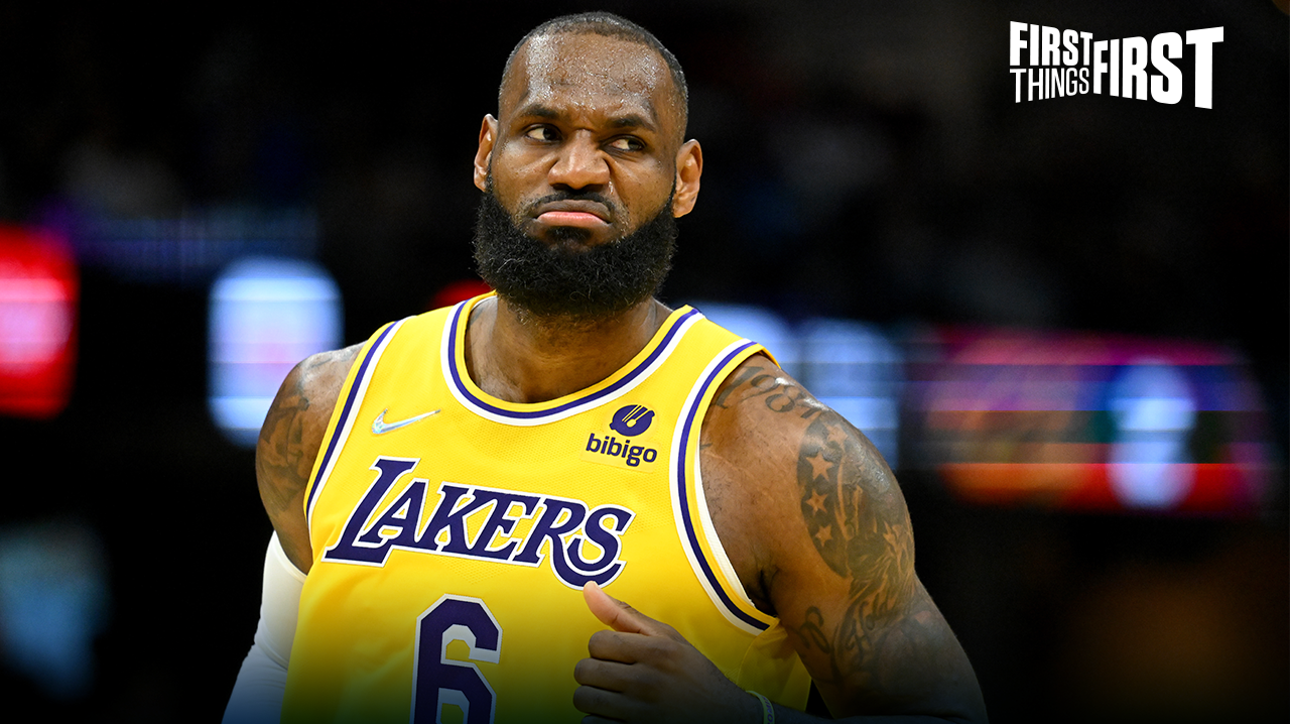 LeBron James delivers a nasty dunk on Kevin Love in Lakers' win over Cavs I FIRST THINGS FIRST