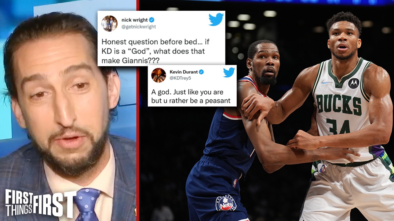 Kevin Durant responds to Nick Wright's Giannis comparison I FIRST THINGS FIRST