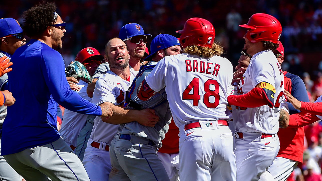Mets, Cardinals benches clear after pitch up and in to Nolan Arenado