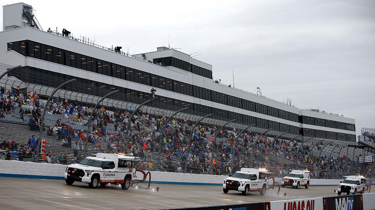 DuraMAX Drydene 400 NASCAR Cup Series race at Dover Motor Speedway gets underway and is delayed due to rain