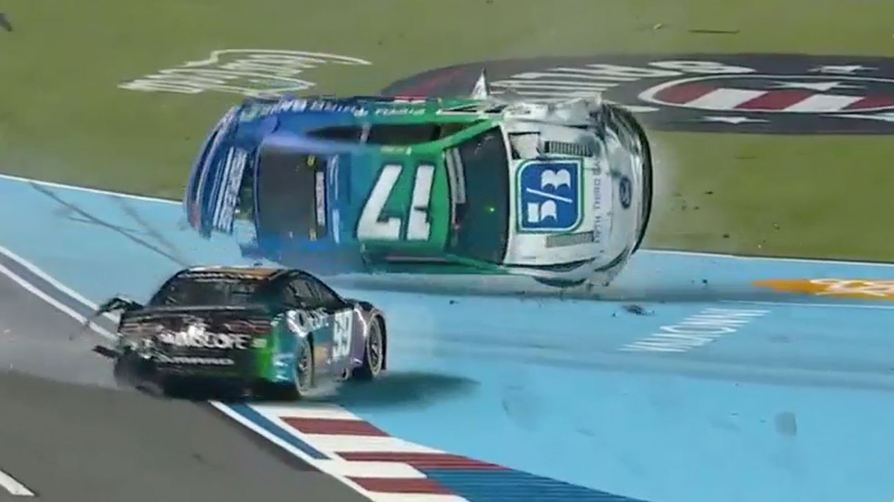 Chris Buescher flips upside down, barrel rolls several times