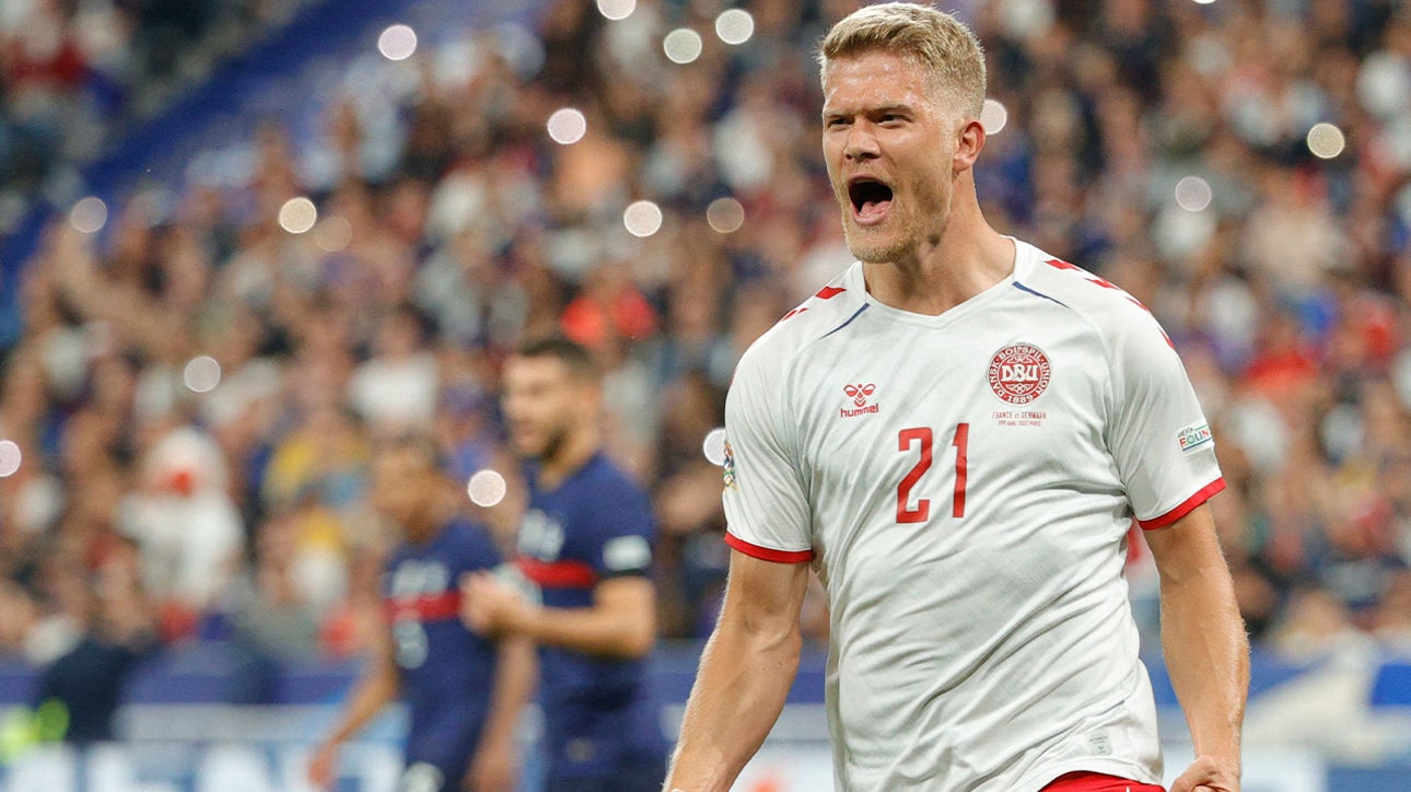 Andreas Cornelius brings Denmark level with France, 1-1