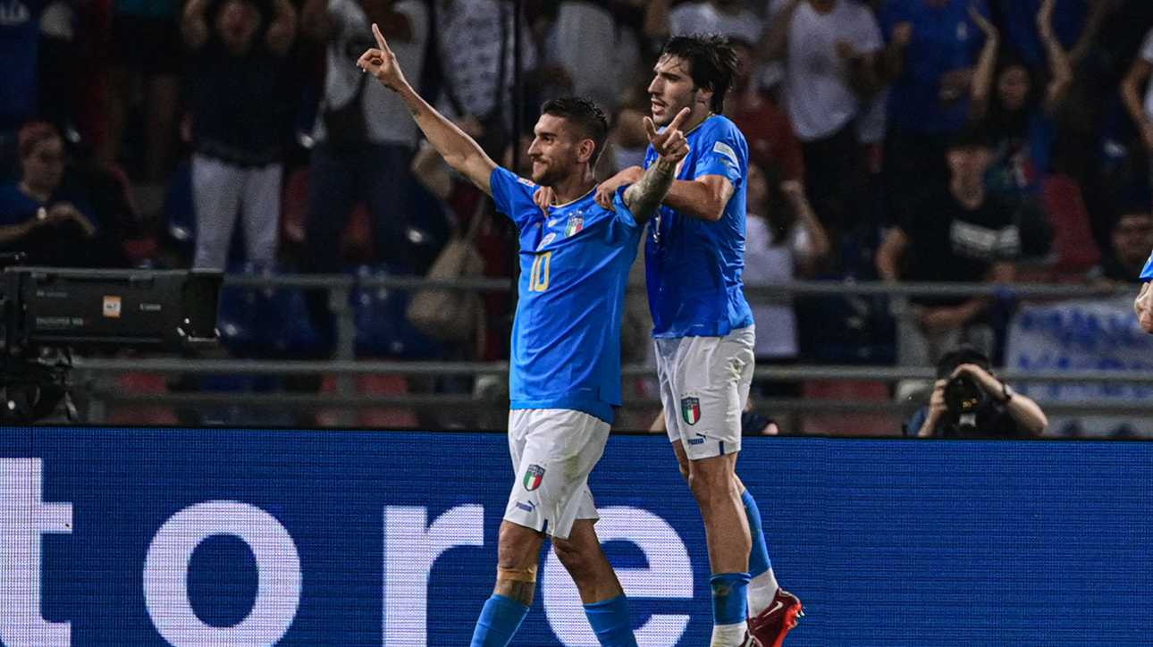 Lorenzo Pellegrini gives Italy a 1-0 lead