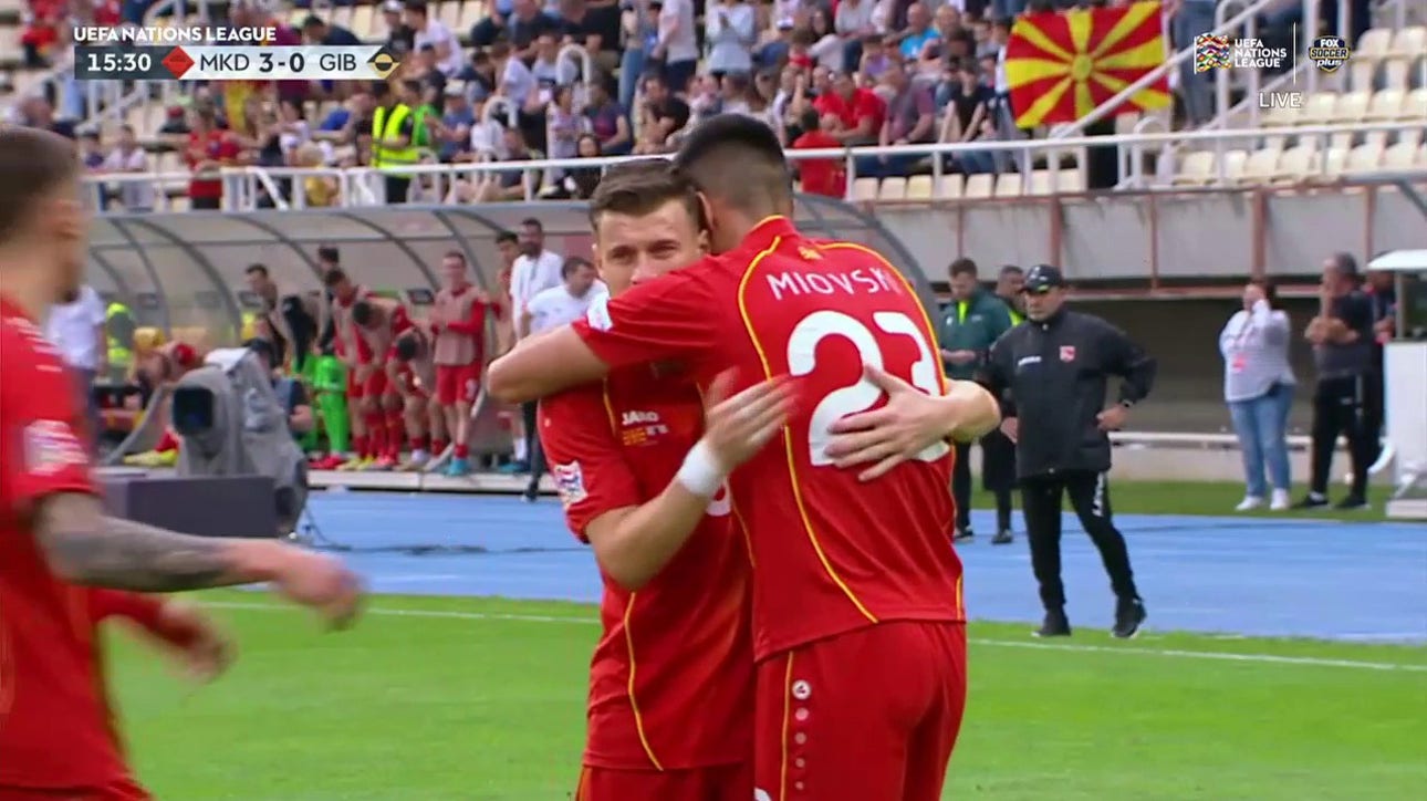North Macedonia put up two goals in three minutes to pile on Gibraltar
