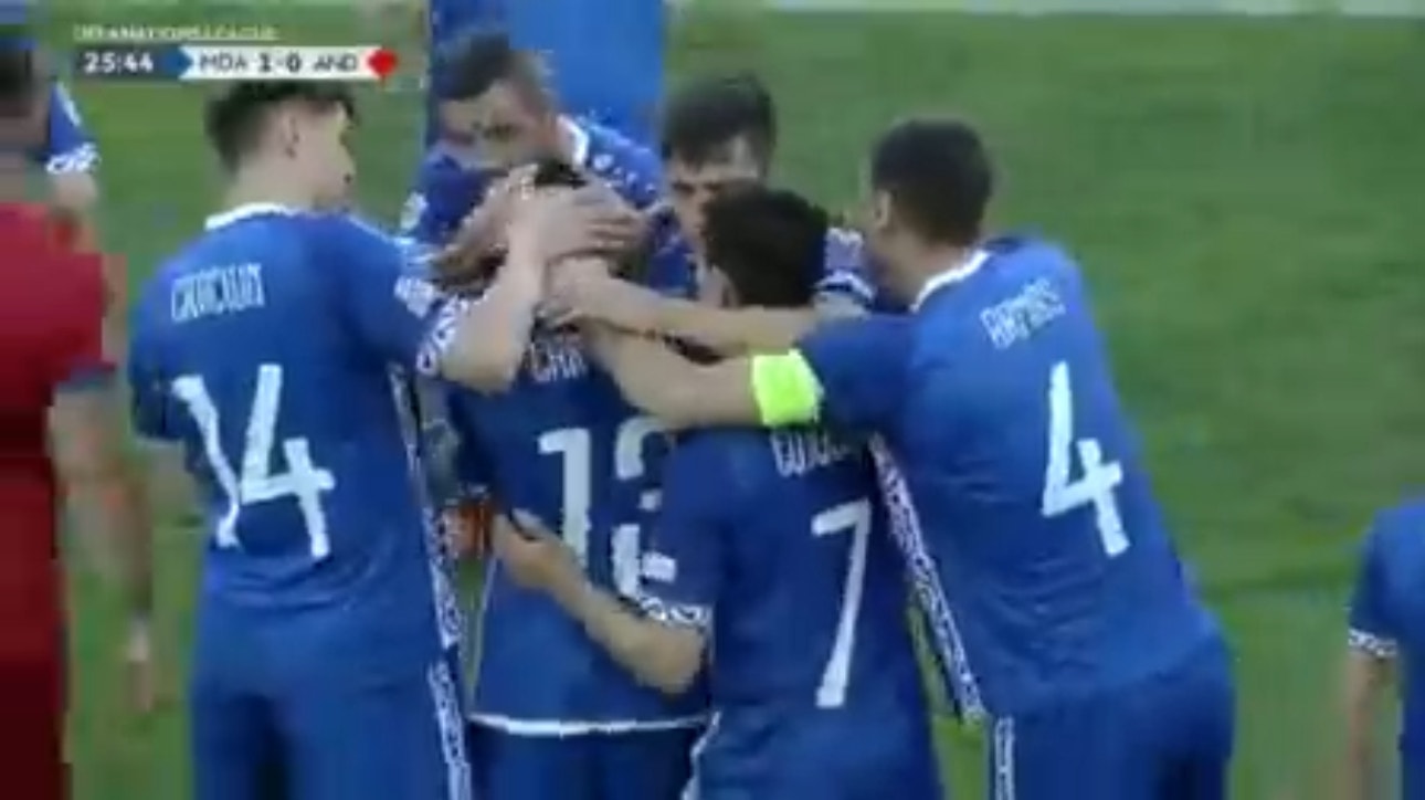 Moldova takes 1-0 lead over Andorra with penalty kick from Mihail Caimacov