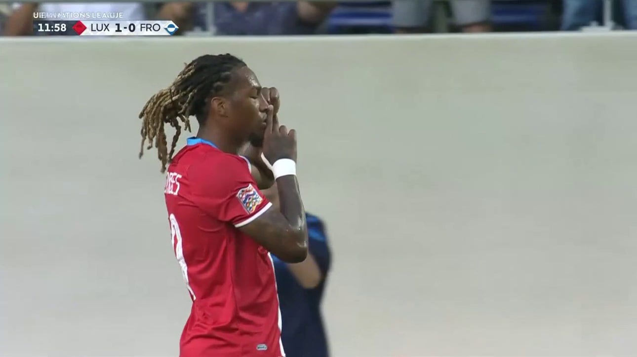 Gerson Rodrigues scores on penalty kick to give Luxembourg 1-0 lead over Faroe Islands