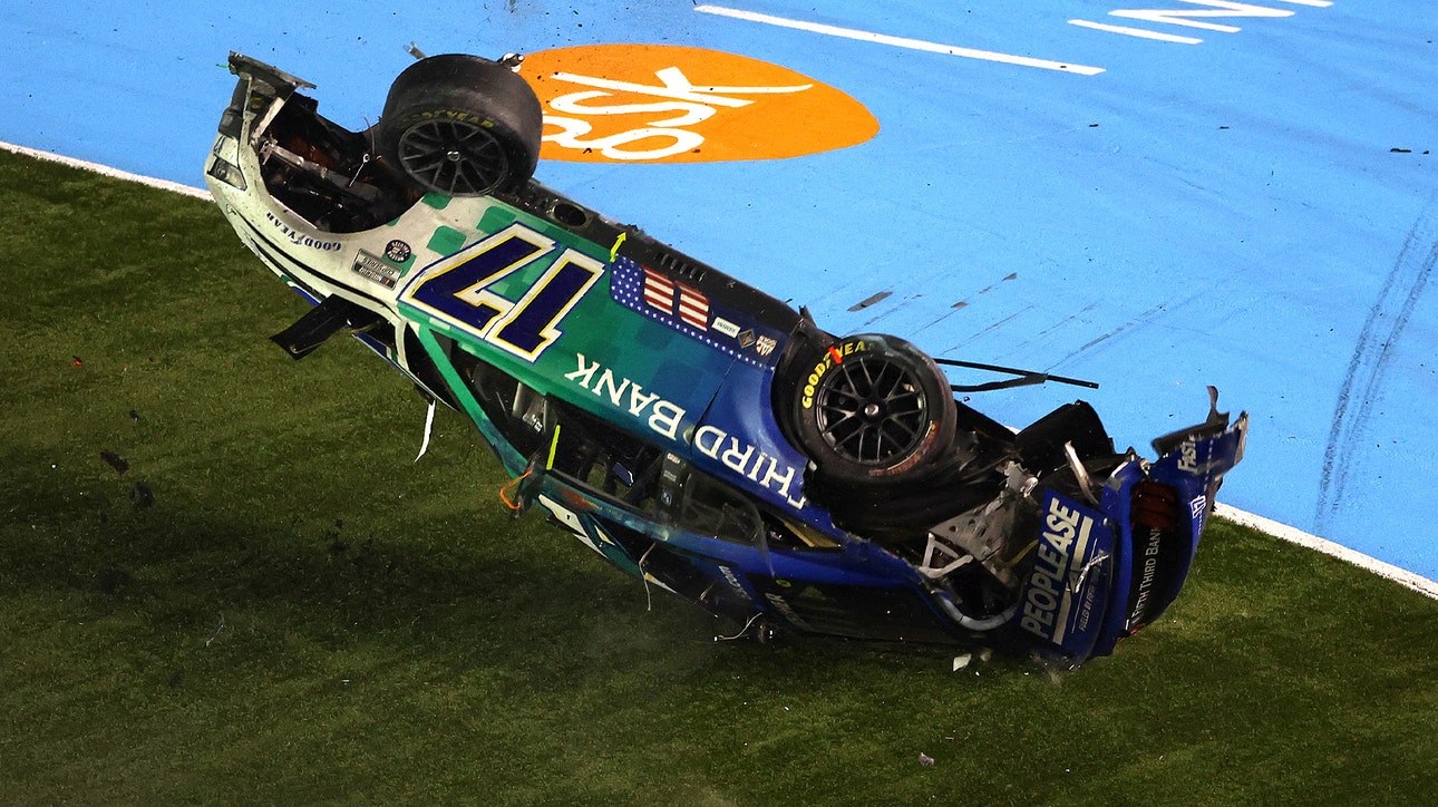 Phelps on Buescher's car turned over at Charlotte