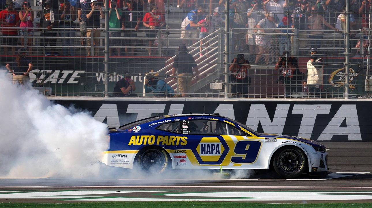 Chase Elliott wins wild finish at Atlanta as major crash ends race under caution