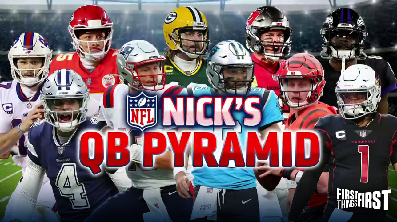 Mahomes, Brady, Herbert top Nick Wright's 2022 QB Pyramid | FIRST THINGS FIRST